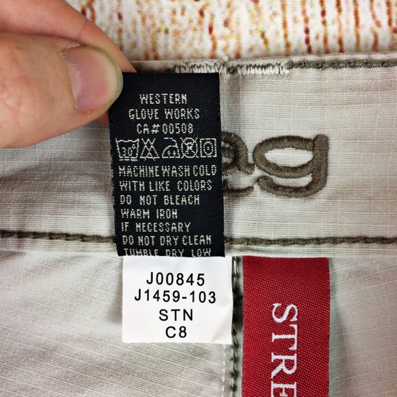 SOLD Jeans Khaki Stretch Cropped Cargo Pants Sz 12 - Picture 6 of 7